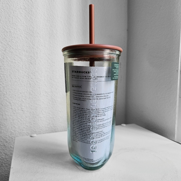 🌟 SOLD 🌟 Starbucks 16 Oz Terracotta Recycled Glass Tumbler - Picture 3 of 12